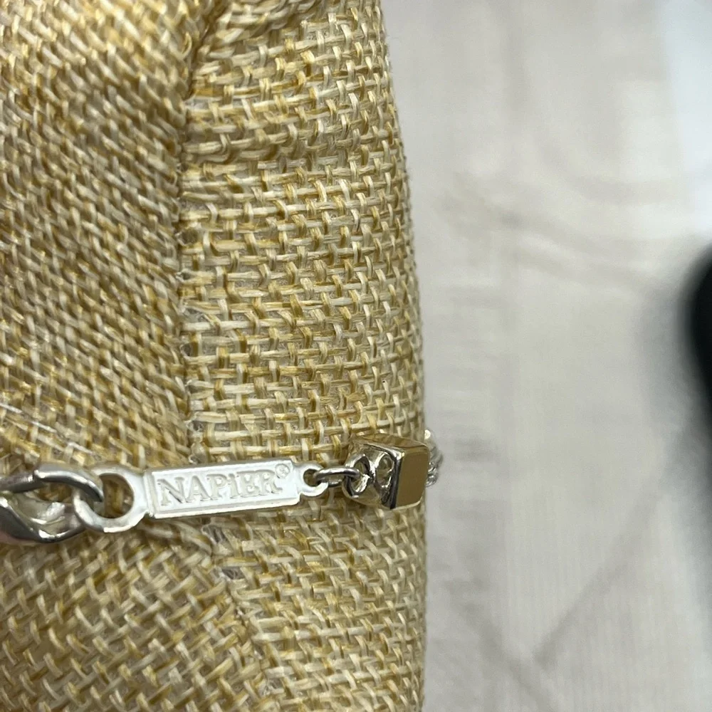 Vintage Napier Triple-Strand Gold & Silver Tone Bracelet – 7.5" - Picture 9 of 16